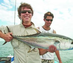 Kurt DeVilliers with his first longtail tuna, caught on a Polar Fibre Minnow. 